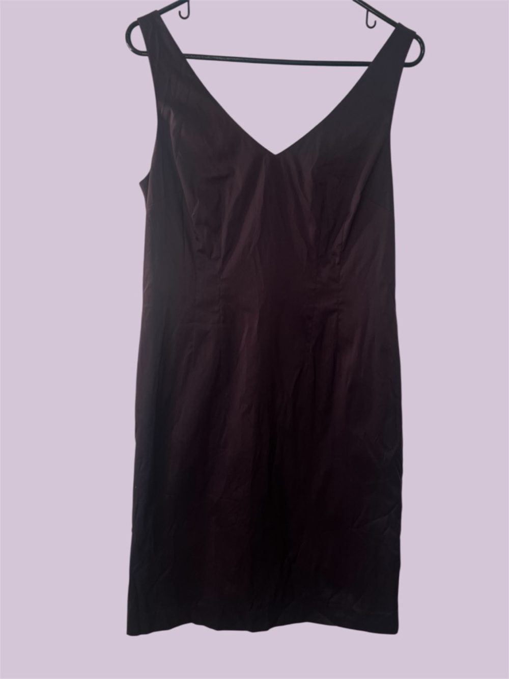 LOFT Purple Sleeveless V-Neck Sheath Dress Cotton Blend